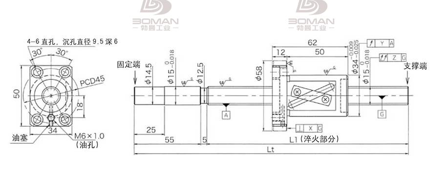 KURODA GG1520AS-BALR-0600A 黑田精工丝杆怎么安装